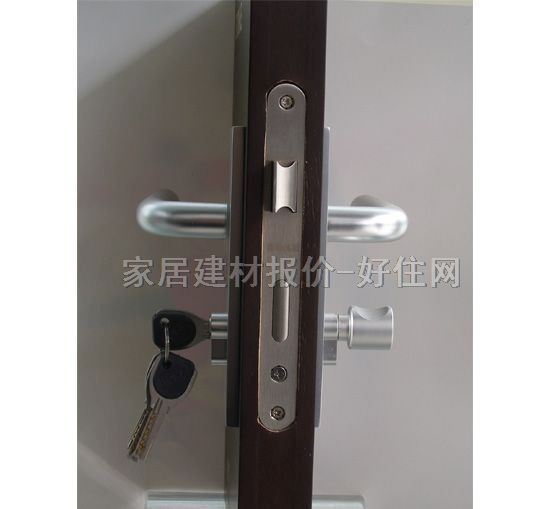 BOKE木門鎖 BY2145 45mm-55mm 鋁合金 執(zhí)手鎖 啞光銀