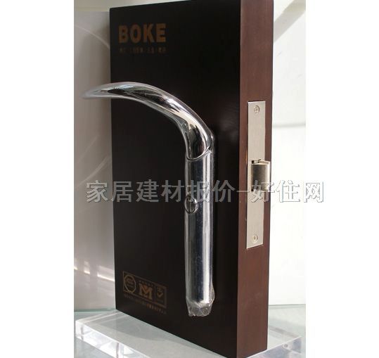 BOKE木門鎖 B5726BK-BN 45mm-55mm 鋅合金 執(zhí)手鎖 閃光銀