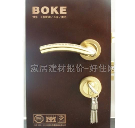 BOKE木門鎖 BY8181-KJLS 45mm-55mm 鍍金 執(zhí)手鎖 閃光金