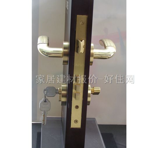 BOKE木門鎖 BY8181-KJLS 45mm-55mm 鍍金 執(zhí)手鎖 閃光金