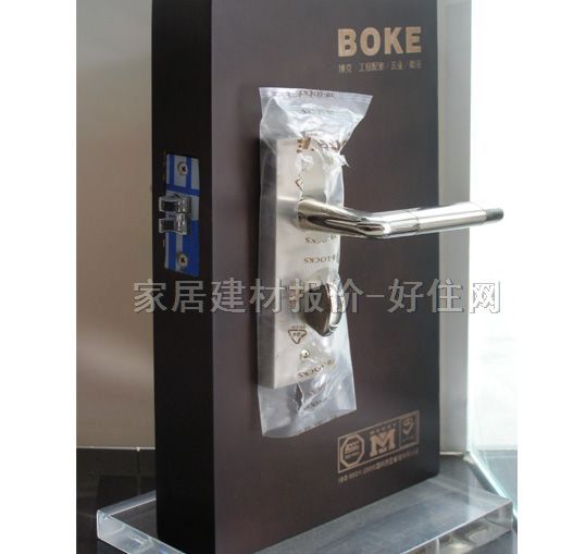 BOKE木門鎖 BT0504-NLS 45mm-55mm 鋅合金 執(zhí)手鎖 閃光銀