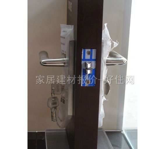 BOKE木門鎖 BT0504-NLS 45mm-55mm 鋅合金 執(zhí)手鎖 閃光銀