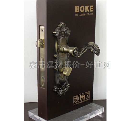 BOKE木門鎖 BE62181 45mm-55mm 青古銅 執(zhí)手鎖 青古銅色