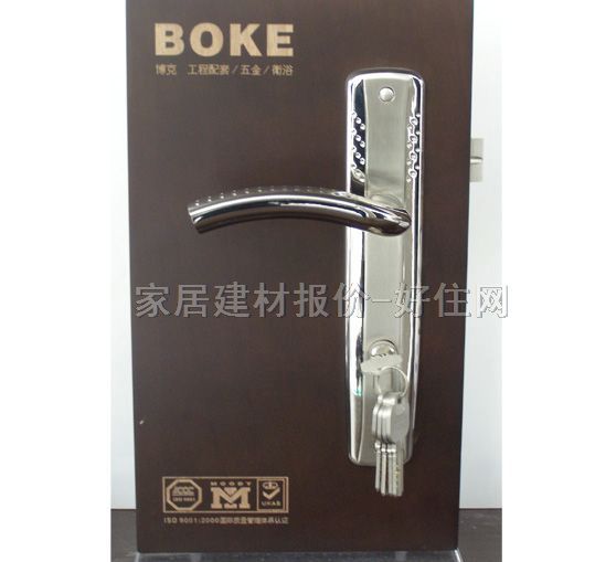BOKE木門鎖 BL3981-NLS 45mm-55mm 鋅合金 執(zhí)手鎖 閃光銀