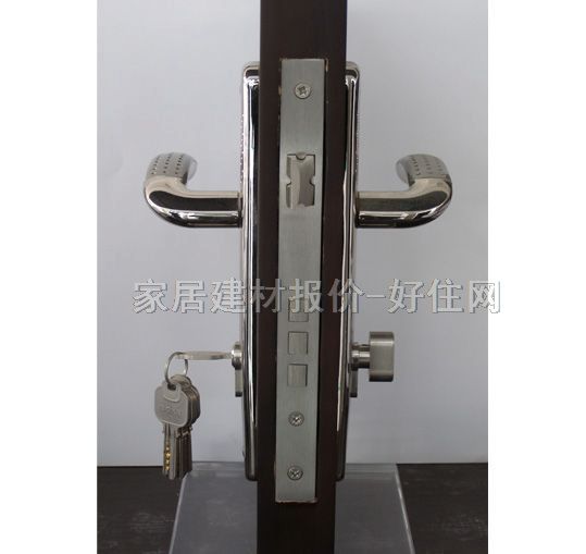 BOKE木門鎖 BL3981-NLS 45mm-55mm 鋅合金 執(zhí)手鎖 閃光銀