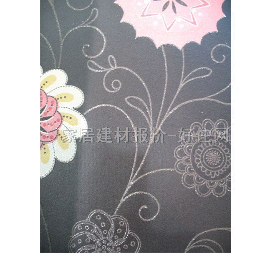 LG墻紙 PVC82141-2 1.06×15.5M 花 黑色