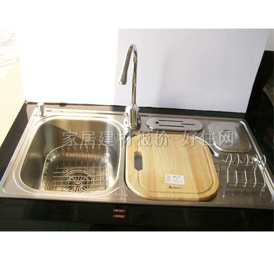 佳寶路廚盆水槽星盆 套餐不銹鋼880×480×220mm 4016F 雙盆