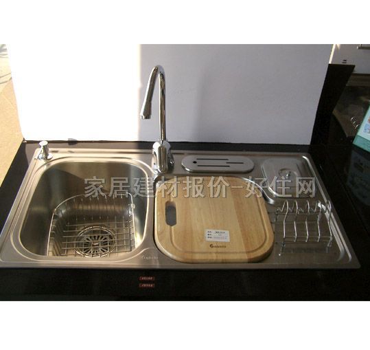 佳寶路廚盆水槽星盆 套餐不銹鋼880×480×220mm 4016F 雙盆