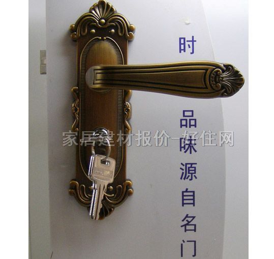 名門(mén)鎖業(yè)木門(mén)鎖 V4060 45mm-55mm 黃古銅 執(zhí)手鎖 黃古銅色