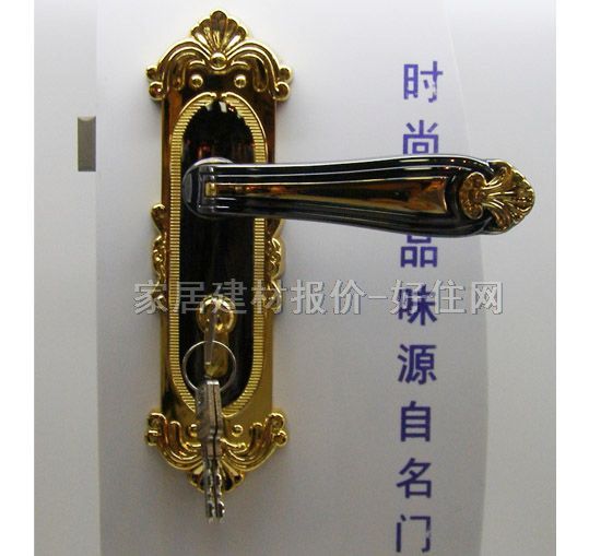 名門鎖業(yè)木門鎖 V4060槍間金 45mm-55mm 鋅合金 執(zhí)手鎖 閃光金