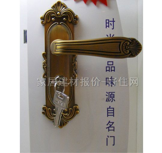 名門(mén)鎖業(yè)木門(mén)鎖 V4060 45mm-55mm 黃古銅 執(zhí)手鎖 黃古銅色