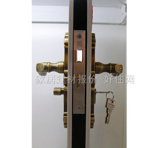 名門(mén)鎖業(yè)木門(mén)鎖 V4060 45mm-55mm 黃古銅 執(zhí)手鎖 黃古銅色