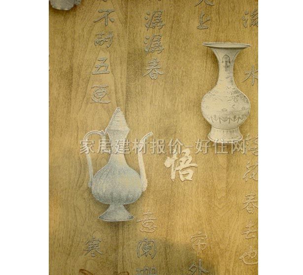 常發(fā)墻紙 PVC C78204 0.53×10.05M 國畫 黃色