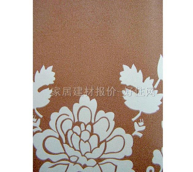 常發(fā)墻紙 PVC PW 322 寬530mm×長10米 花 褐色 白色