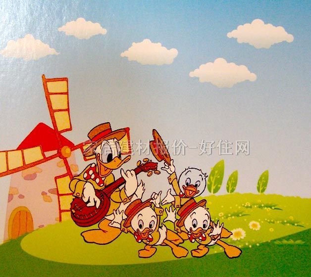 Sun Feel I墻紙 PP紙壁畫S5013 訂做 卡通 藍(lán)色