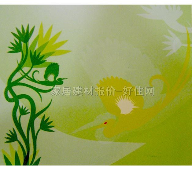 Sun Feel I墻紙 PP紙壁畫S6031 訂做 花 綠色