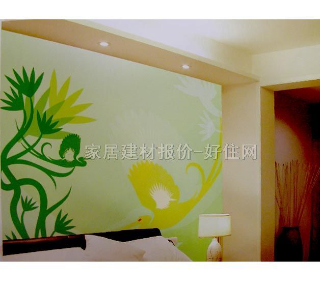 Sun Feel I墻紙 PP紙壁畫S6031 訂做 花 綠色