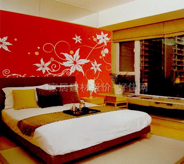 Sun Feel I墻紙 PP紙壁畫S6038 訂做 花 紅色