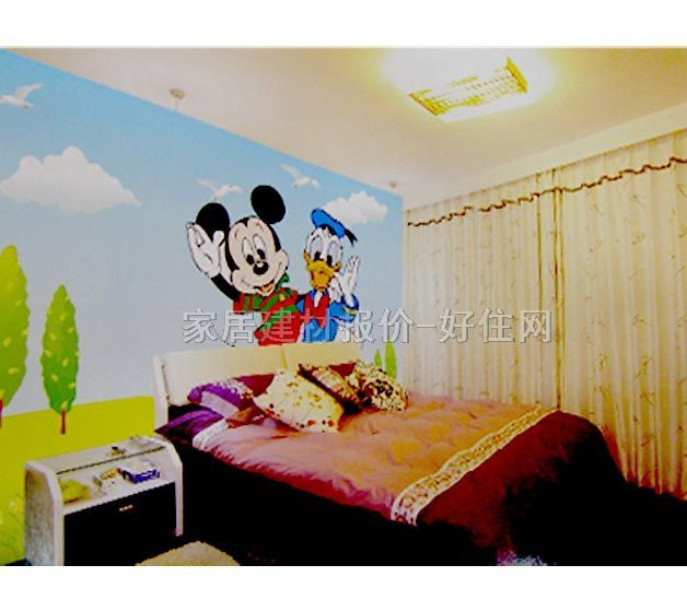 Sun Feel I墻紙 PP紙壁畫S5003 訂做 卡通 綠色