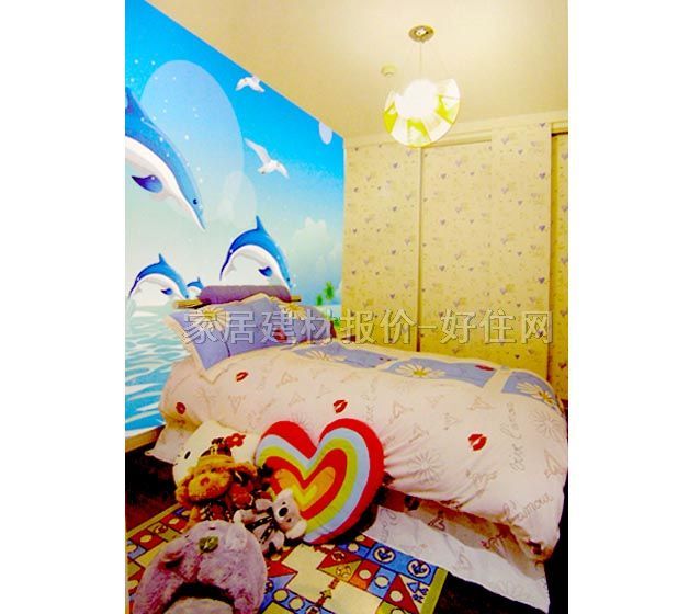 Sun Feel I墻紙 PP紙壁畫S8013-1 訂做 卡通 藍(lán)色