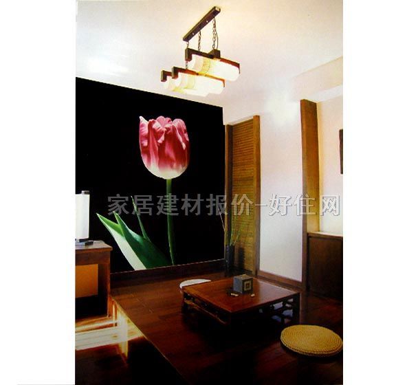 Sun Feel I墻紙 PP紙壁畫(huà)S7009-2 訂做 花 黑色