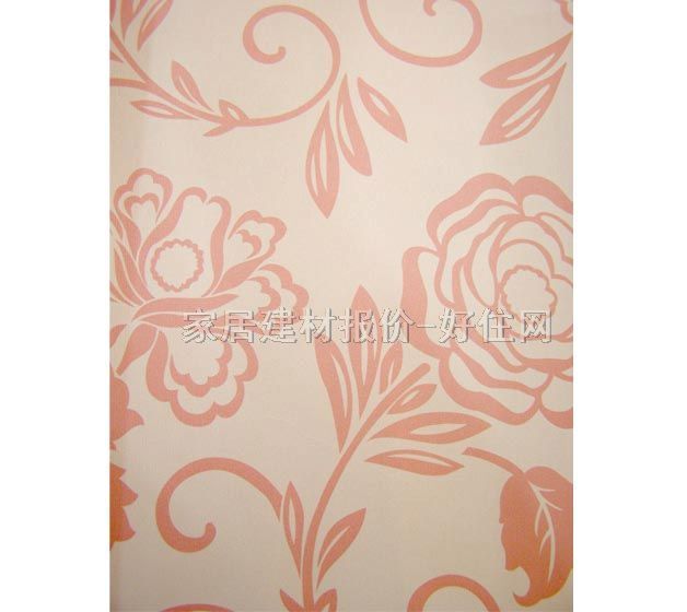 空間墻紙 PVC 51054 寬530mm×長(zhǎng)10米 花 粉色