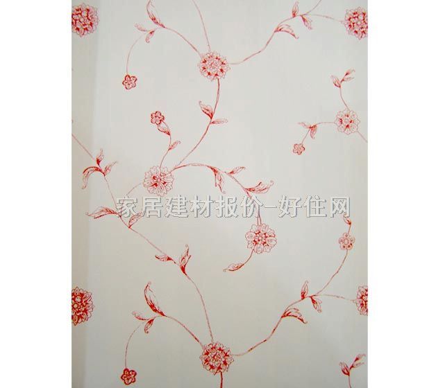 空間墻紙 PVC 51094 寬530mm×長10米 花 白色