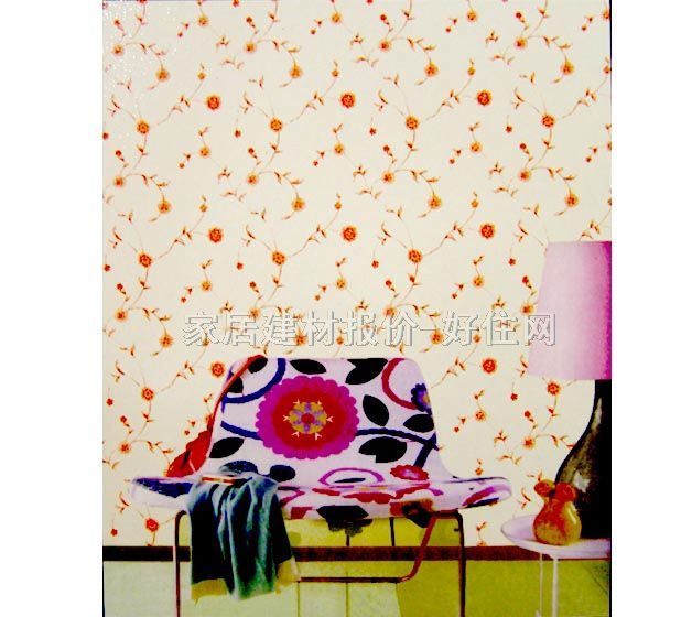 空間墻紙 PVC 51094 寬530mm×長10米 花 白色