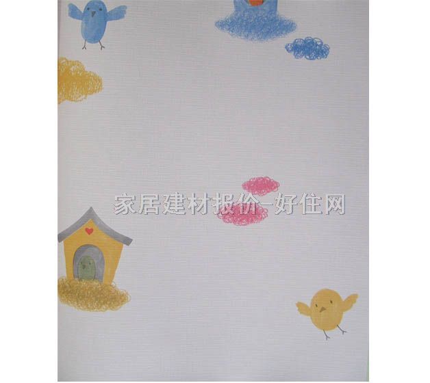 Alice墻紙 4258-1 0.93×17.8M 卡通 白色