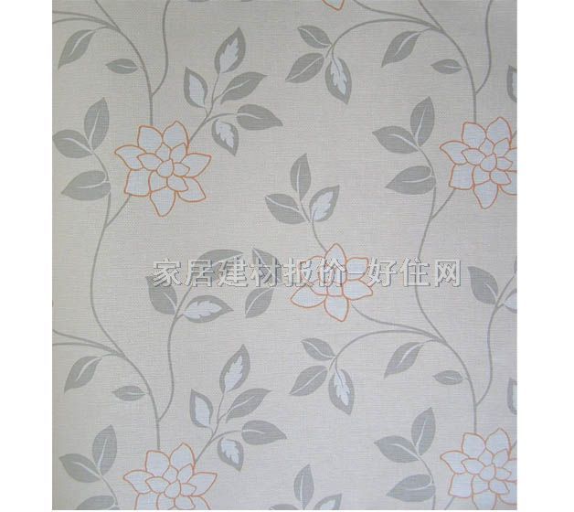 Alice墻紙 3337-2 0.93×17.8M 花 灰色