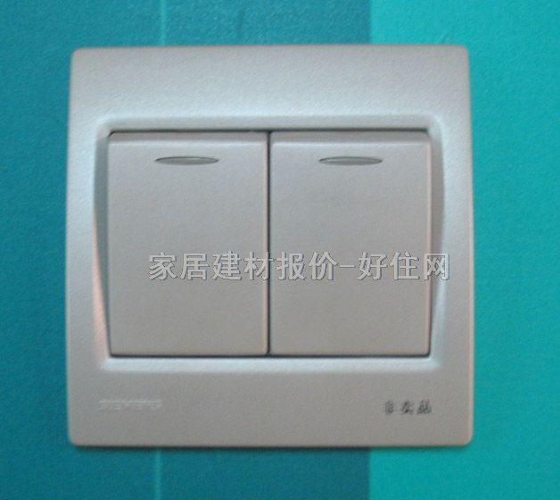 西門子大蹺板開關(guān)面板 靈動系列 2位單控 銀灰色 帶熒光指示