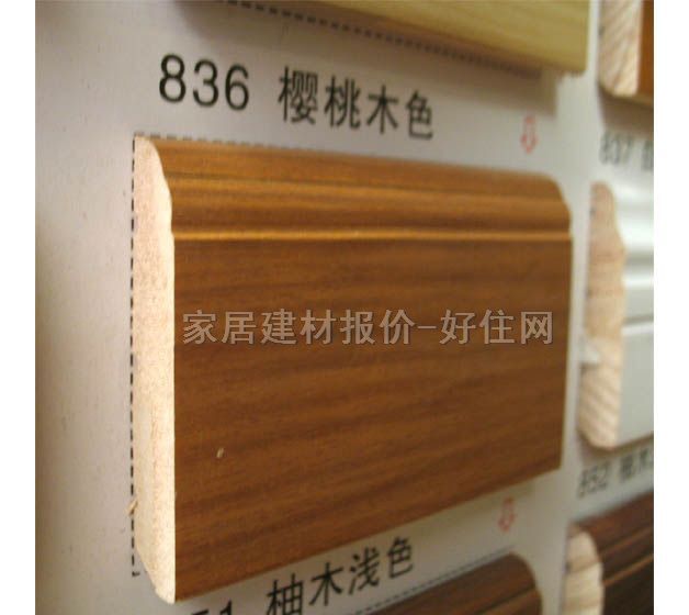 康林木地板踢腳線 強化復(fù)合木踢腳線櫻桃木色 2000mm×80mm×厚15mm