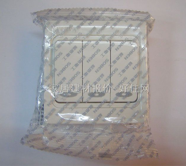 松本大蹺板開(kāi)關(guān)面板 B6B3/1 3位雙控 白色 帶熒光指示