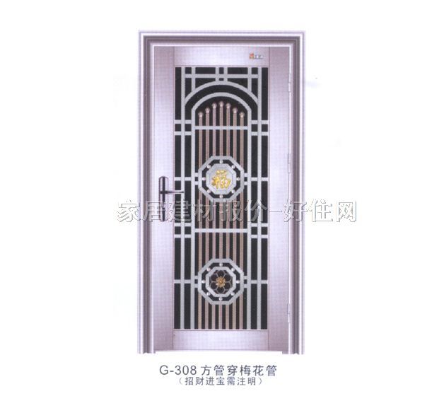 雅門(mén)不銹鋼門(mén) 單開(kāi)式G-308 2090×900mm