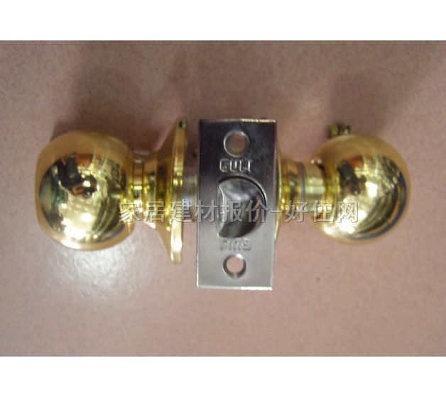 固力木門鎖 587PSPB 45mm-55mm 不銹鋼 球鎖 閃金色