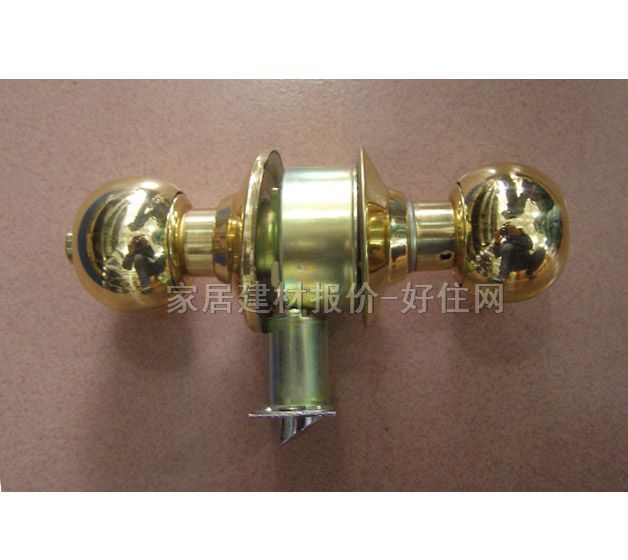 固力木門鎖 587KPB 45mm-55mm 不銹鋼 球鎖 閃金色