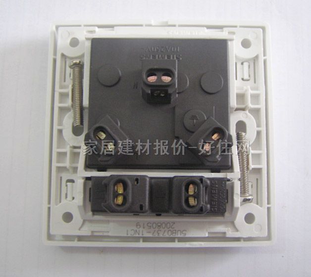 西門(mén)子帶開(kāi)關(guān)插座面板 XMZ-01 二三極帶1位雙控 白色