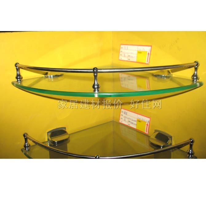 豪美廚衛(wèi)置物架 轉(zhuǎn)角型玻璃層板FMJ-01 1層