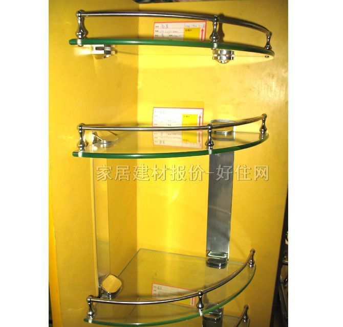 豪美廚衛(wèi)置物架 轉(zhuǎn)角型玻璃層板FMJ-01 1層