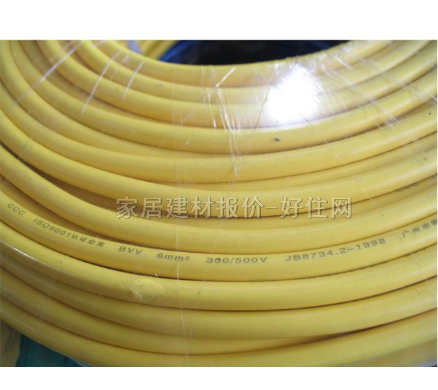 新興單芯電線電纜 銅芯聚氯乙烯絕緣圓形電纜 6m㎡ BVV 100米 300\500V