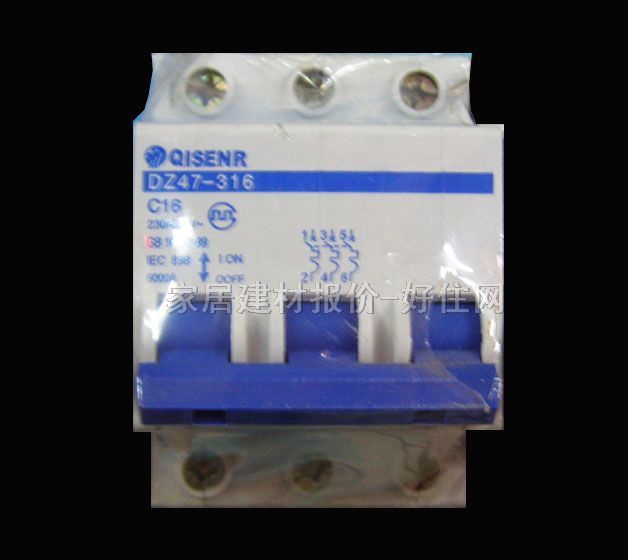 奇勝斷路器\空氣開關 DZ47-316 C16 3P 16A 空氣開關(塑殼斷路器)