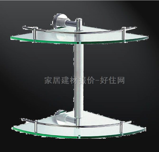 華藝廚衛(wèi)置物架 轉(zhuǎn)角型玻璃層板D15083 2層