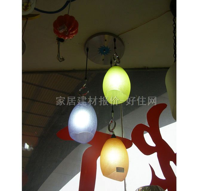 精益吊燈 1045/3 金屬燈架+工藝玻璃燈罩 現(xiàn)代流行風(fēng)格 彩色