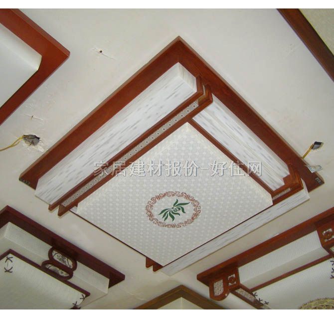 億鴻吸頂燈 書房\起居室吸頂燈2001/中 方形 古典傳統(tǒng)風(fēng)格 白底帶圖案羊皮紙