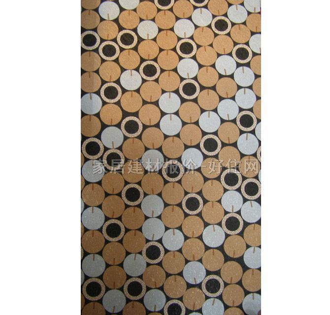 天麗燈飾墻紙 300209 寬530mm×長(zhǎng)10米 圓圈 橙色 白色