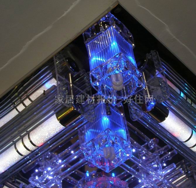 恒萊特吸頂燈 LED餐廳吸頂燈6063/正 方形 700mm×700mm 大型奢華風(fēng)格 彩色玻璃