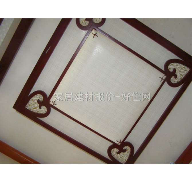 寶豐吸頂燈 書房\起居室吸頂燈8100/中 方形 古典傳統(tǒng)風(fēng)格 白底帶圖案羊皮紙