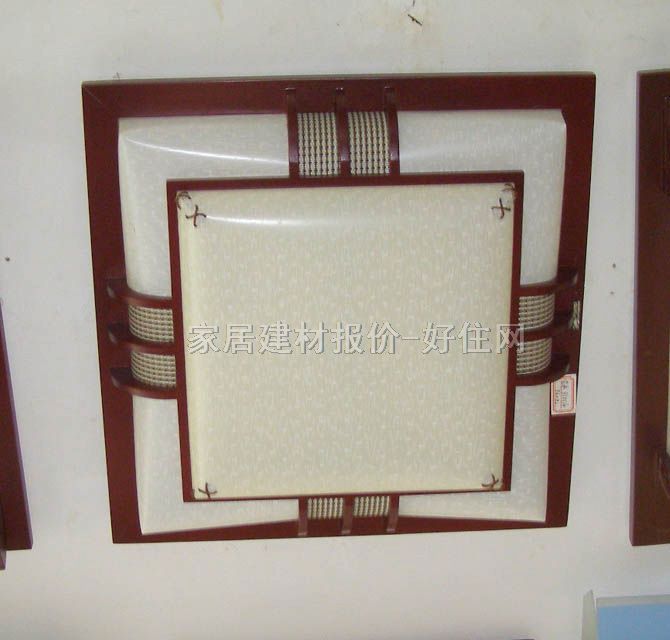 寶豐吸頂燈 書(shū)房\起居室吸頂燈8101/中 方形 古典傳統(tǒng)風(fēng)格 白底帶圖案羊皮紙