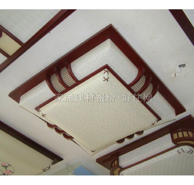 寶豐吸頂燈 書(shū)房\起居室吸頂燈8101/中 方形 古典傳統(tǒng)風(fēng)格 白底帶圖案羊皮紙