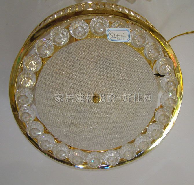 尊煌吸頂燈 客廳吸頂燈9162 圓形 Φ400mm 現(xiàn)代流行風(fēng)格 白底帶金黃水晶玻璃